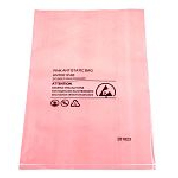 Pink antistatic bag 100x180x0.075 100 buc/set