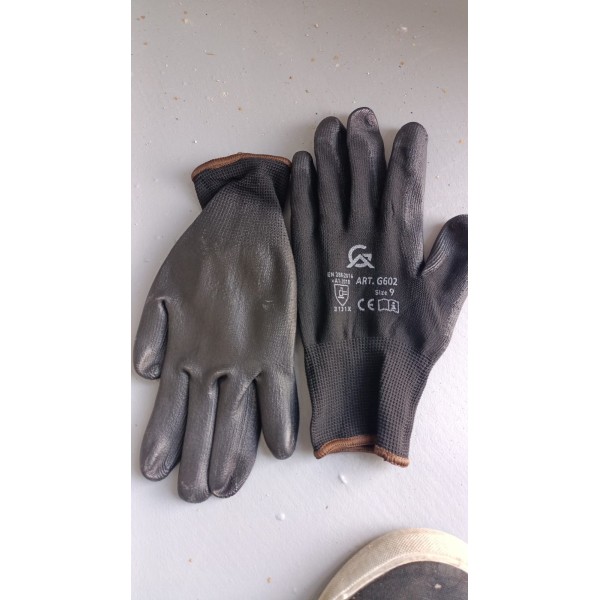 Manusi de protectie  negru ECO, impregnate in poliuretan  G602