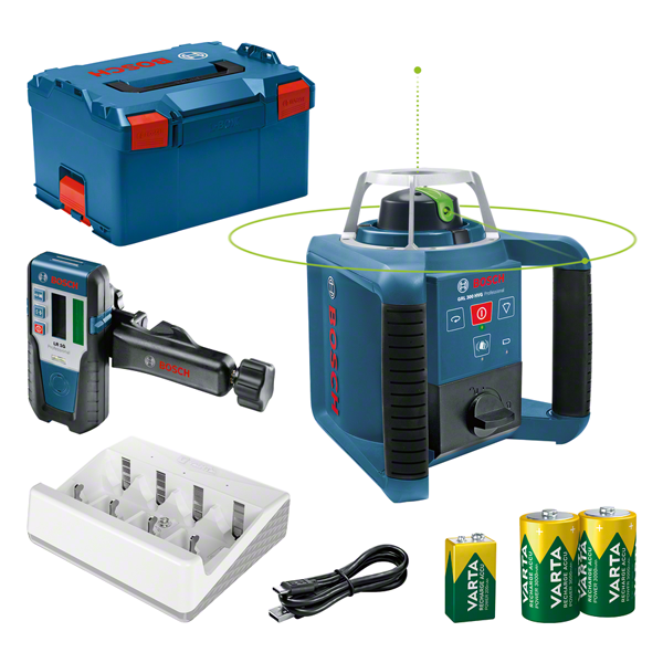 Nivelă laser rotativă PRO GRL 300 HVG + LR 1 G în L-BOXX