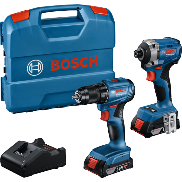 Set combinat GDR 18V-215 + GSR 185-LI + 2x2,0AH + GAL 18V-20 + carcasă Set combinat GDR 18V-215 + GSR 185-LI + 2x2,0AH + GAL 18V-20 + carcasă