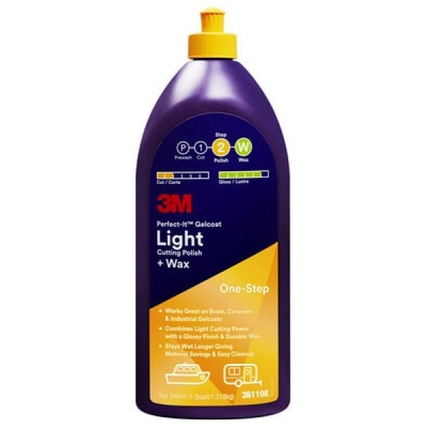 3M™ Perfect-It™ Gelcoat Light Cutting Polish + Wax, 946 ml, 36110E