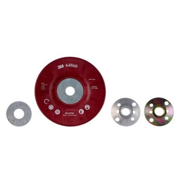 3M™ High Performance Ribbed Back-Up Pad, 115 mm, Red