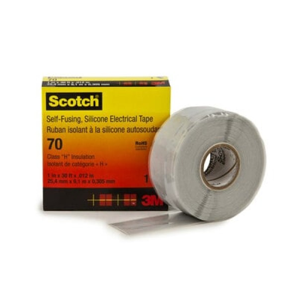 Scotch® Self-Fusing Silicone Rubber Electrical Tape 70, 25 mm x 9 m