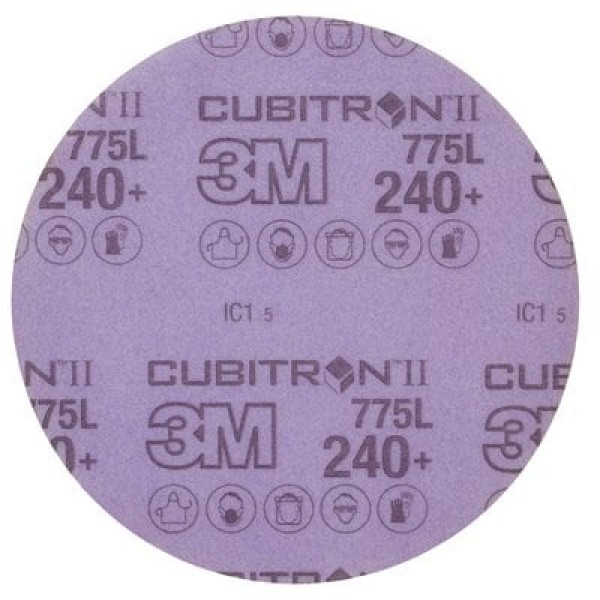 3M™ Cubitron™ II Hookit™ Film Disc 775L, 152 mm, No Hole, 240+