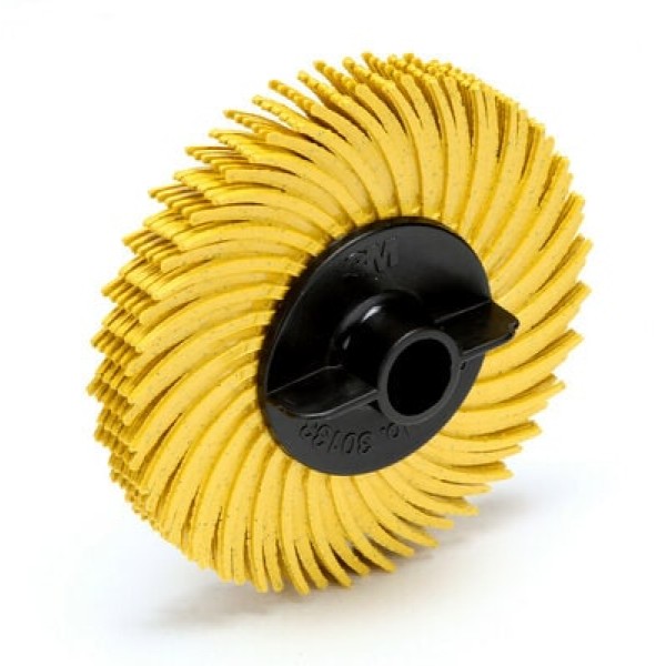 Scotch-Brite™ Radial Bristle Disc RD-ZB, 50.8 mm x 9.53 mm, P80, Yellow, Type C