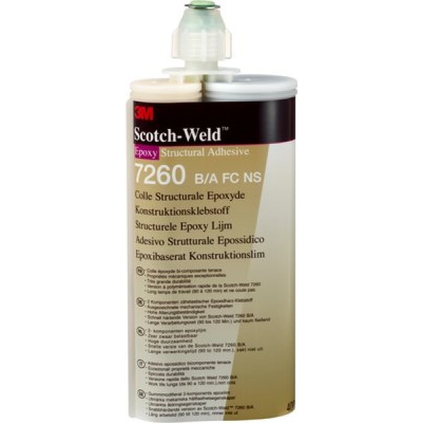 3M™ Scotch-Weld™ Epoxy Adhesive 7260, Black, Part B/A, 400 ml