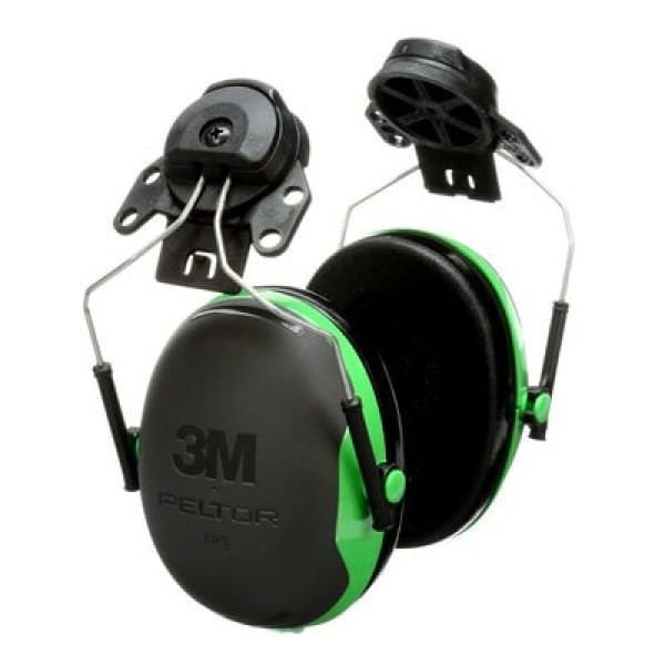 3M™ PELTOR™ Earmuffs, Green, Helmet Mounted, X1P3