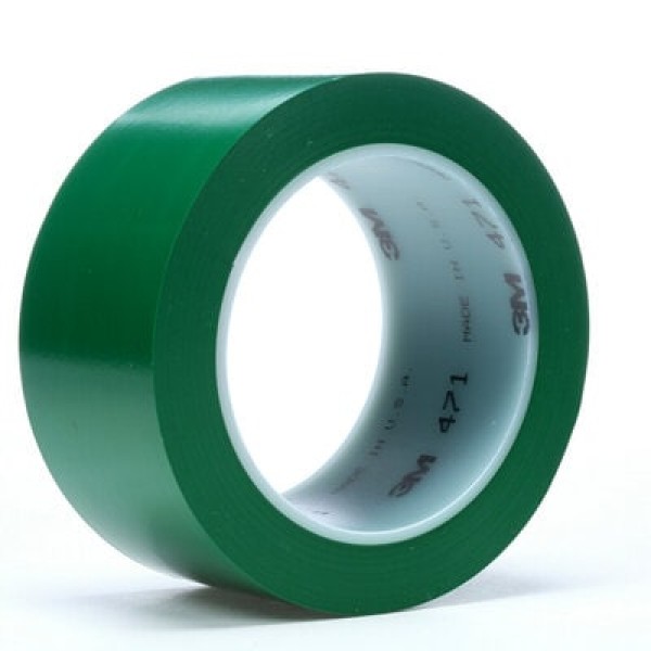3M™ Vinyl Tape 471, Green, 1219 mm x 33 m, 0.14 mm