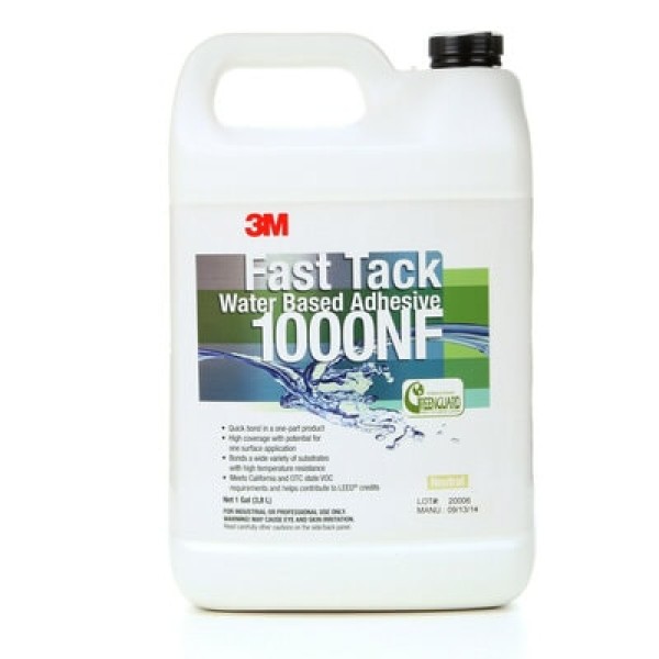 3M™ Fast Tack Water Based Adhesive 1000NF, Neutral, 3.78 L