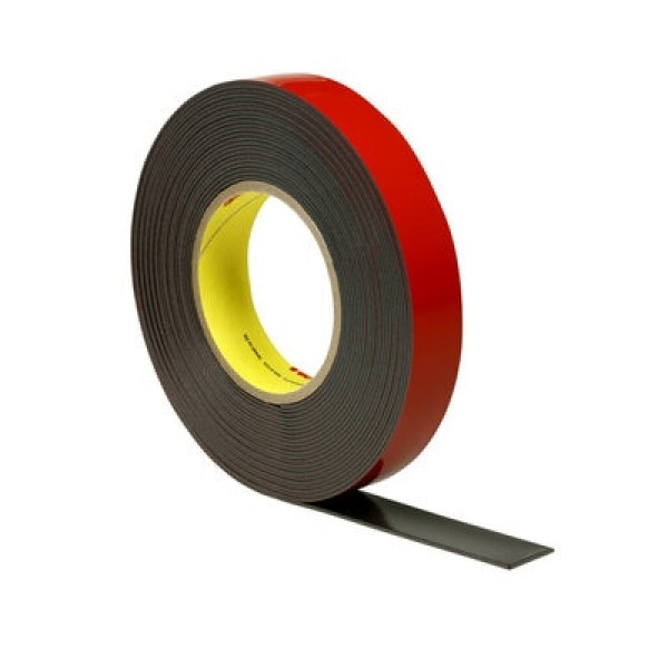 3M™ Acrylic Plus Tape PT1100, black, 1.14 mm, 19 mm x 20 m