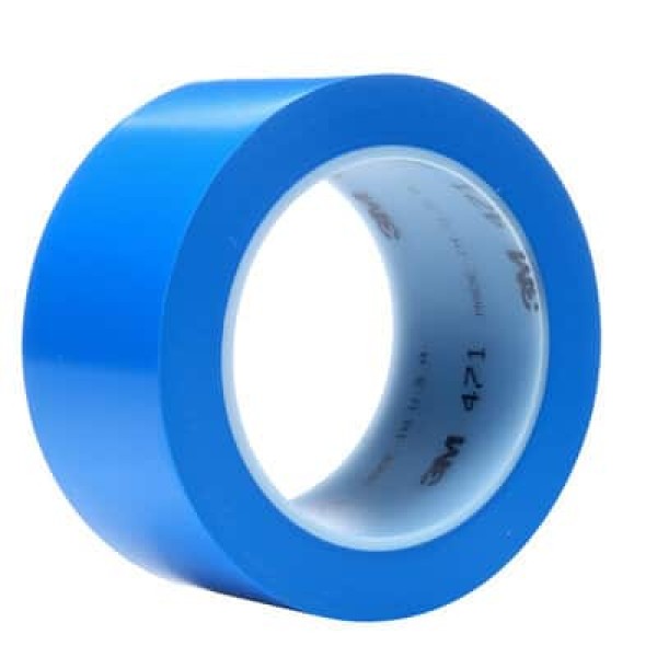3M™ Vinyl Tape 471, Blue, 1219 mm x 33 m, 0.14 mm, Untrimmed