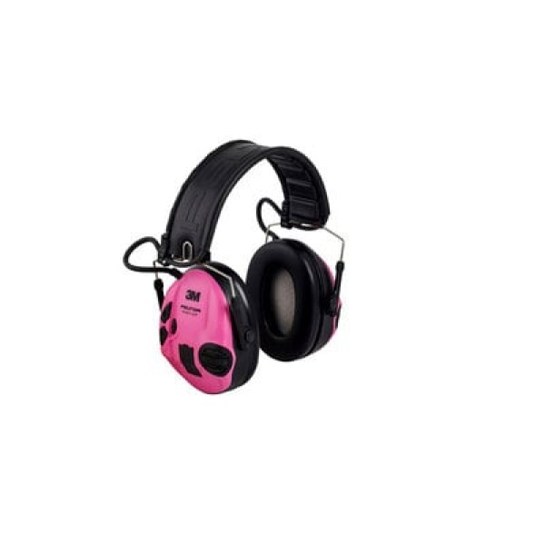 3M™ PELTOR™ SportTac Headset, 26 dB, Pink Cups, Foldable Headband, MT16H210F-478-RE