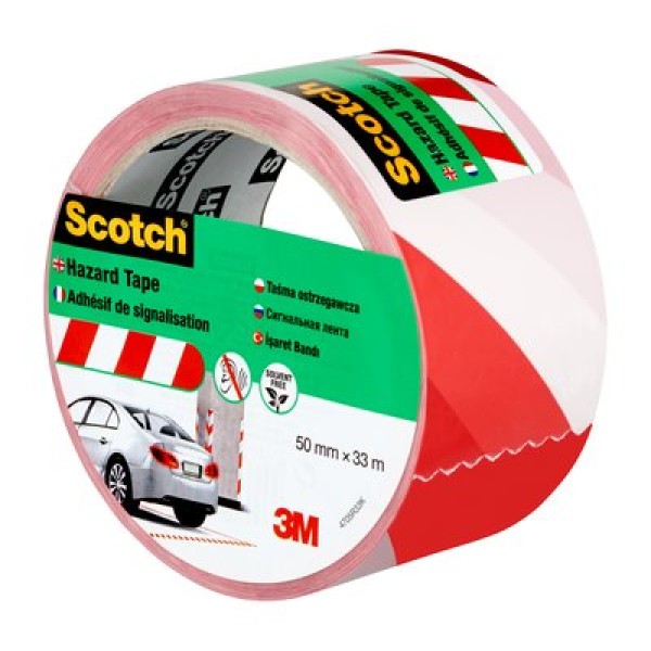 Scotch® Marking Tape 4705, 50 mm x 33 m, White/Red, 1 Roll