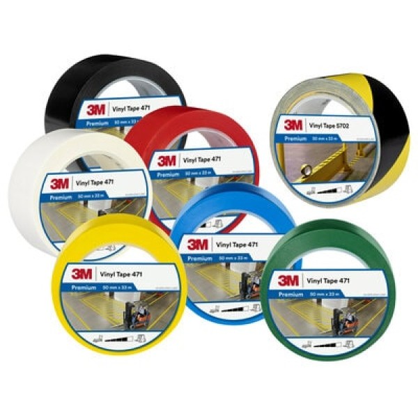 3M™ Safety Stripe Tape 5702, Black/Yellow, 50 mm x 33 m, 0.14 mm