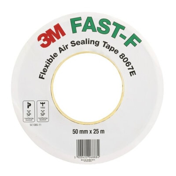 3M™ Flexible Air Sealing Tape 8067E - FAST F, Tan, 50 mm x 25 m, 0.25 mm