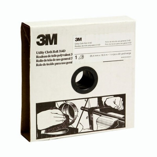 3M™ Utility Cloth Roll 314D, 38 mm x 25 m, P60
