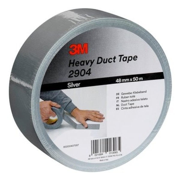 3M™ Heavy Duty Duct Tape 2904, Silver, 48 mm x 50 m