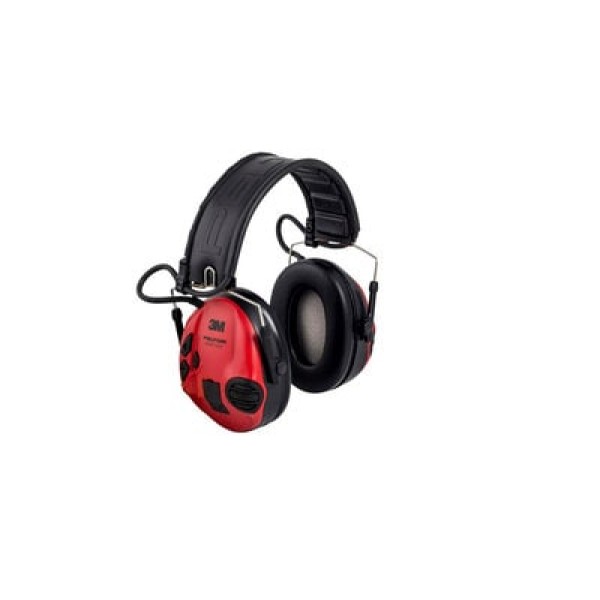3M™ PELTOR™ SportTac Headset, 26 dB, Red / Black Cups, Foldable Headband, MT16H210F-478-RD