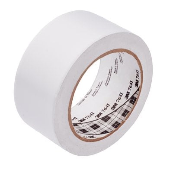 3M™ General Purpose Vinyl Tape 764, White, 50 mm x 33 m, 0.13 mm