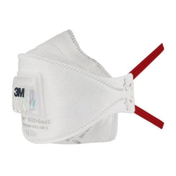 3M™ Aura™ Particulate Respirator, FFP3, Valved, 9332+Gen3