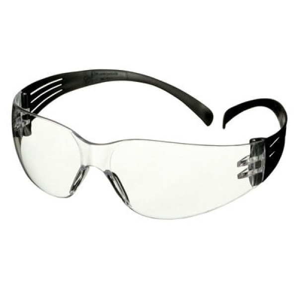 3M™ SecureFit™ 100 Safety Glasses, Black frame, Anti-Scratch / Anti-Fog, Clear lens, SF101AF-BLK-EU