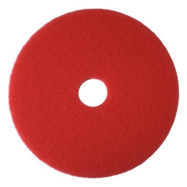 3M™ Economy Cleaning Floor Pads, Red, 432 mm, 5/Case