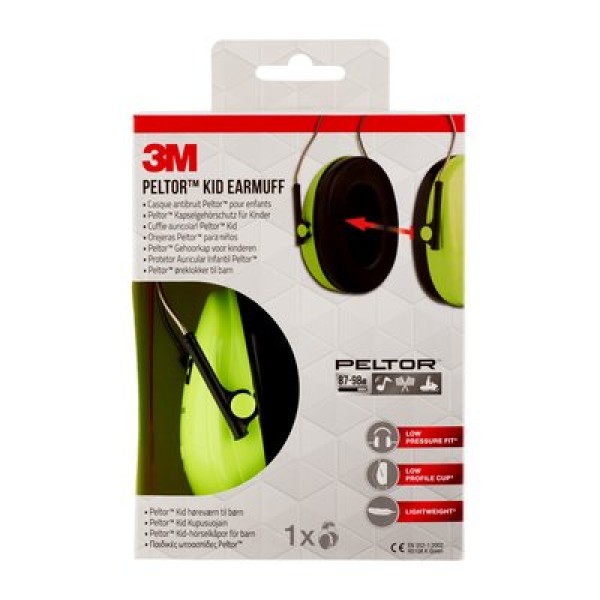 3M™ Peltor™ Kid Earmuff H510AK neon green (87-98 dB)