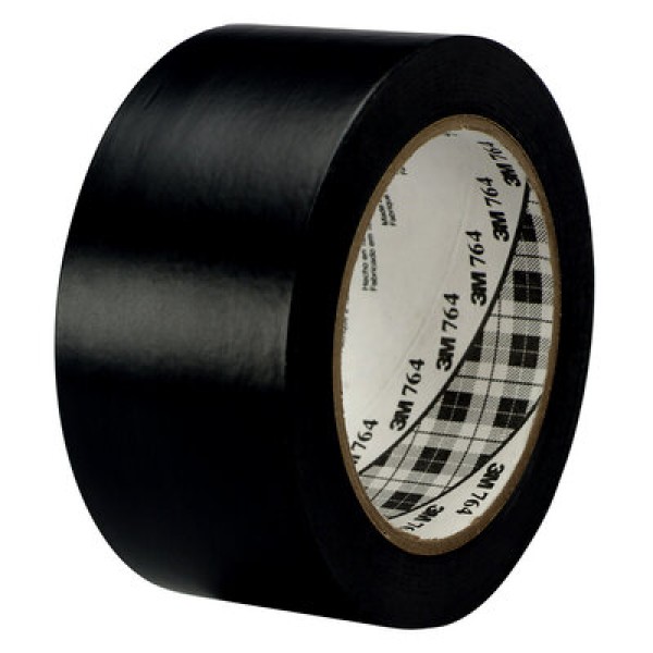 3M™ General Purpose Vinyl Tape 764, Black, 50 mm x 33 m, 0.13 mm