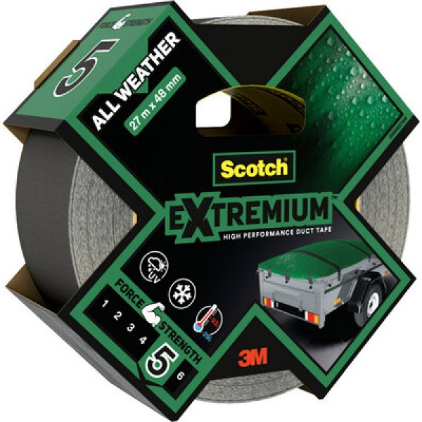 Scotch® Extremium™ ALL WEATHER High Performance Duct Tape, 27 m x 48 mm, 1 Roll/Pack