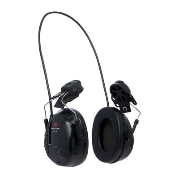 3M™ PELTOR™ ProTac™ III Headset, 25 dB, Slim Cups, Black, Hard Hat Attached, MT13H220P3E