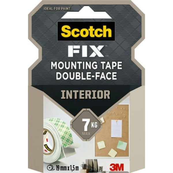 Scotch-Fix™ Interior Mounting Tape 4496G-1915-P, 19mm x 1,5m, 1 roll/pack