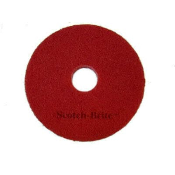 Scotch-Brite™ Floor Pads, Red, 406 mm, 5/Case