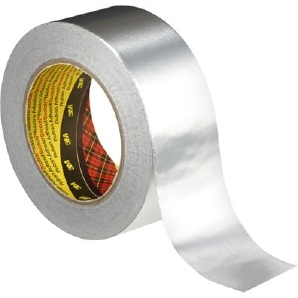 3M™ Aluminium Foil Tape 1436, Silver, 1000 mm x 50 m