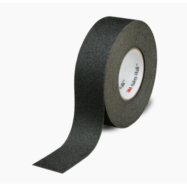 3M™ Safety-Walk™ Slip Resistant Resilient Medium Tape 300 Series, Black, 25 mm x 18.3 m, 4/Case