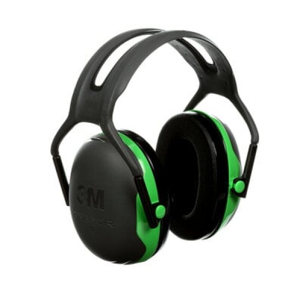 3M™ PELTOR™ Earmuffs, Green, Headband, X1A