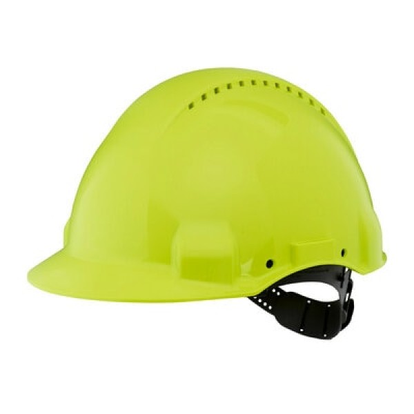 3M™ Hard Hat, Uvicator, Pinlock, Ventilated, Plastic Sweatband, Hi-Viz, G3000CUV-GB