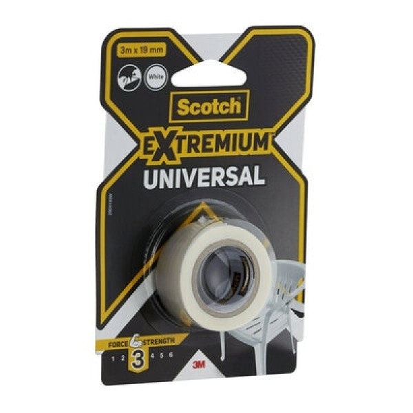 Scotch® Extremium™ White Universal Duct Tape, 3 m x 19 mm