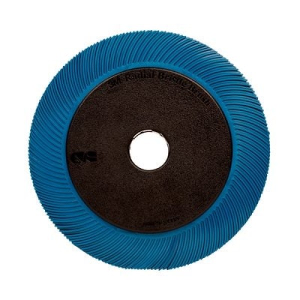 Scotch-Brite™ Radial Bristle Brush BB-ZB, 152 mm x 11.11 mm x 25.4 mm, P400, Blue, Type C, With adapter