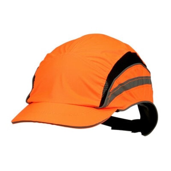 3M™ First Base™ 3 Bump Cap 2021874, Classic, High Visibility, Orange Reduced Peak, 55mm