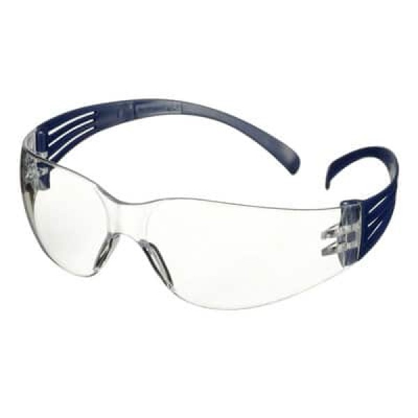 3M™ SecureFit™ 100 Safety Glasses, Blue frame, Anti-Scratch / Anti-Fog, Clear lens, SF101AF-BLU-EU