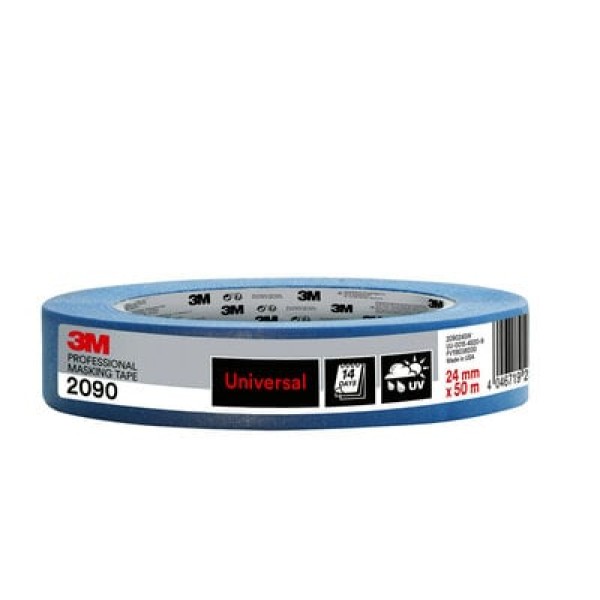 3M™ Professional Masking Tape 2090, Multi-surface, Blue, 24 mm x 50 m, 1 Roll/Pack