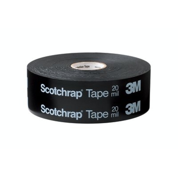 3M™ Scotchrap™ Vinyl Corrosion Protection Tape 50, Unprinted, 101.6 mm x 30.48 m, Black, 1 Roll/Carton, 12 Rolls/Case