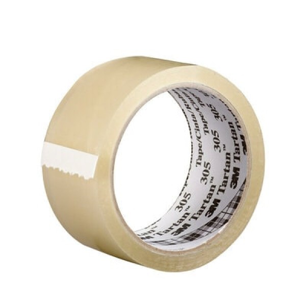 Tartan™ Box Sealing Tape 305, Transparent, 50 mm x 66 m