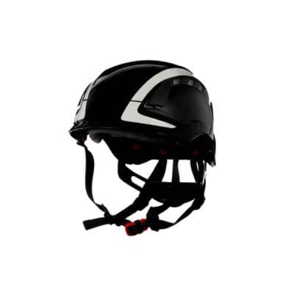 3M™ SecureFit™ X5000 Safety Helmet, Vented, Reflective, CE, Black, X5012V-CE