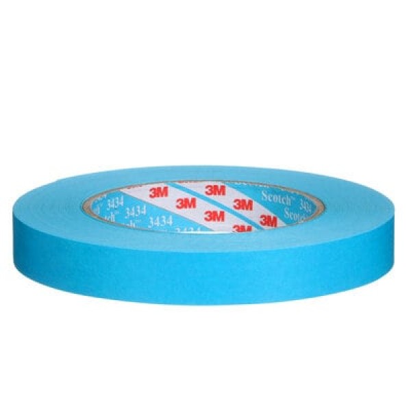 Scotch® High Performance Masking Tape 3434, Blue, 18 mm x 50 m, 07895