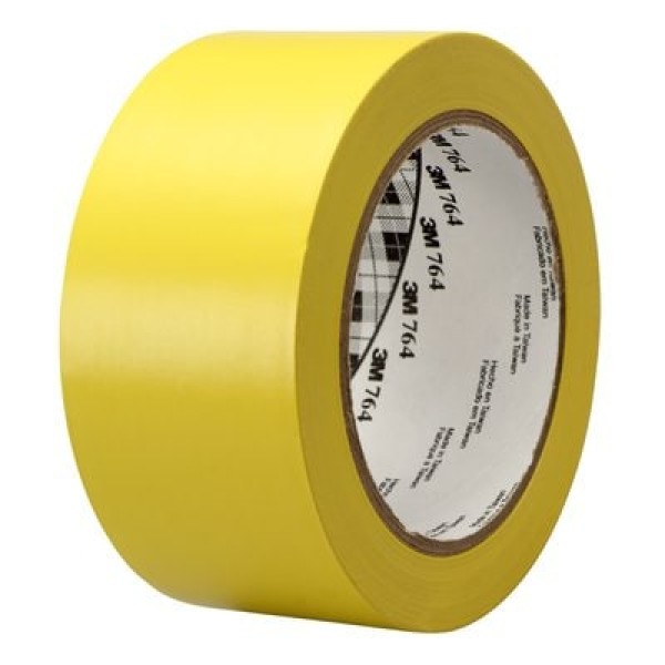 3M™ General Purpose Vinyl Tape 764, Yellow, 1245 mm x 33 m, 0.13 mm