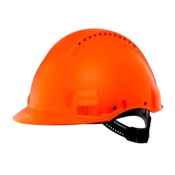 3M™ Hard Hat, Uvicator, Pinlock, Ventilated, Plastic Sweatband, Orange, G3000CUV-OR