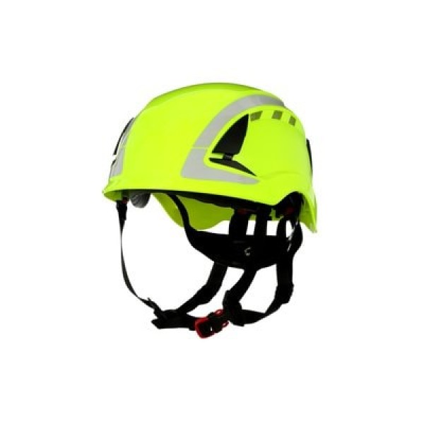 3M™ SecureFit™ X5000 Safety Helmet, Vented, Reflective, CE, Hi-Viz Green, X5014V-CE