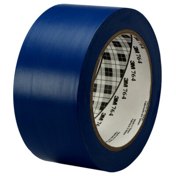 3M™ General Purpose Vinyl Tape 764, Blue, 50 mm x 33 m, 0.13 mm