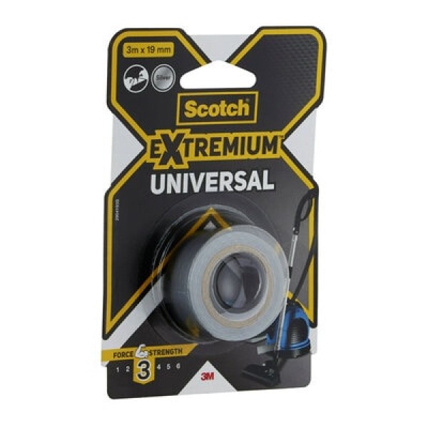 Scotch® Extremium™ Silver Universal Duct Tape, 3 m x 19 mm
